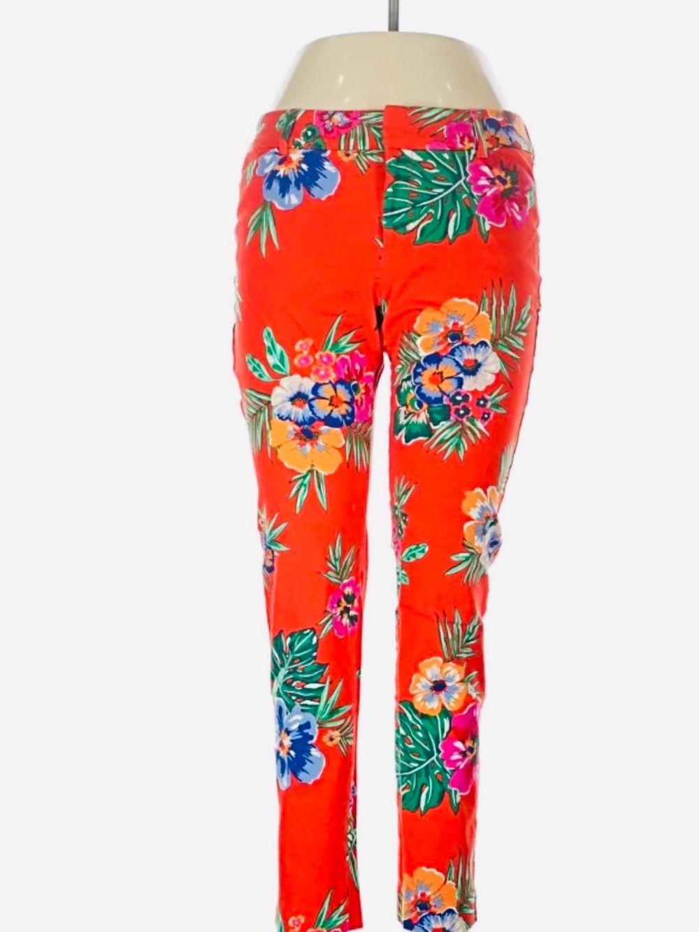 Old Navy Coral Floral Skinny Jeans